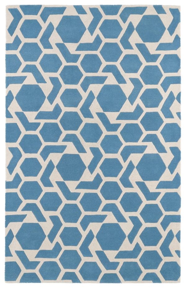 Kaleen Revolution Rev05-17 Blue Area Rug Clearance - Image 3