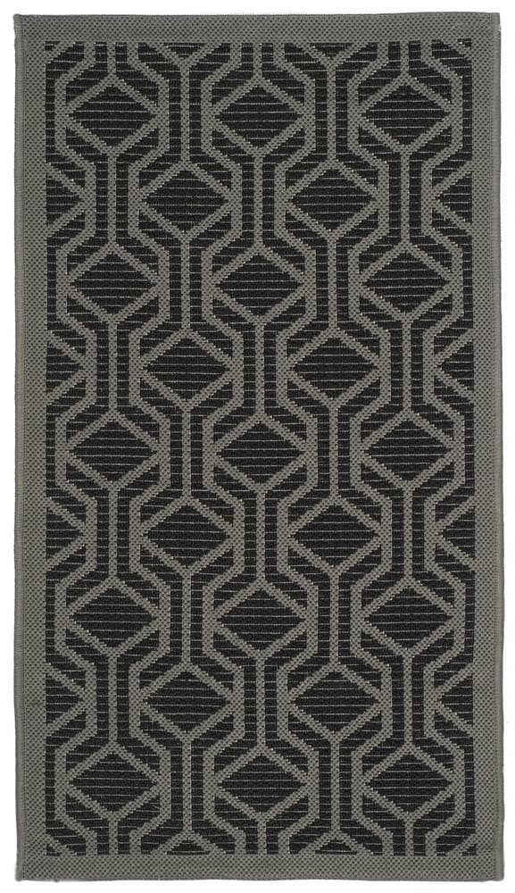 Safavieh Courtyard Cy6114-225 Black – Anthracite Area Rug