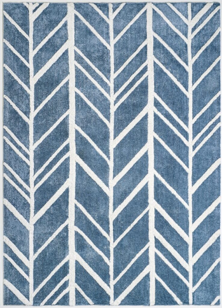 Anji Mountain Alder 142041 Blue – Ivory Area Rug