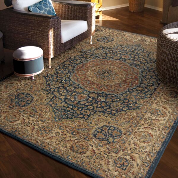 Orian Mardi Gras Rochester Navy Area Rug