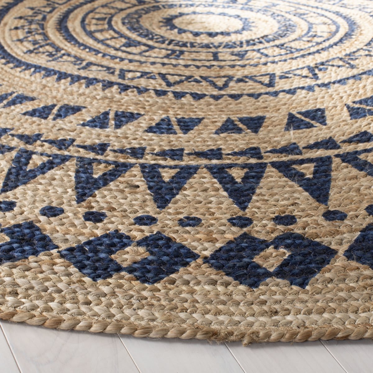Safavieh Natural Fiber Nf802D Royal Blue - Natural Area Rug - Image 2