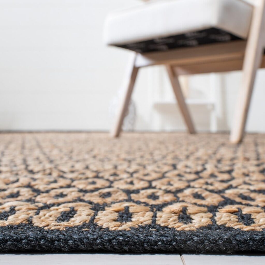 Safavieh Natural Fiber Nfb701Z Natural – Black Area Rug