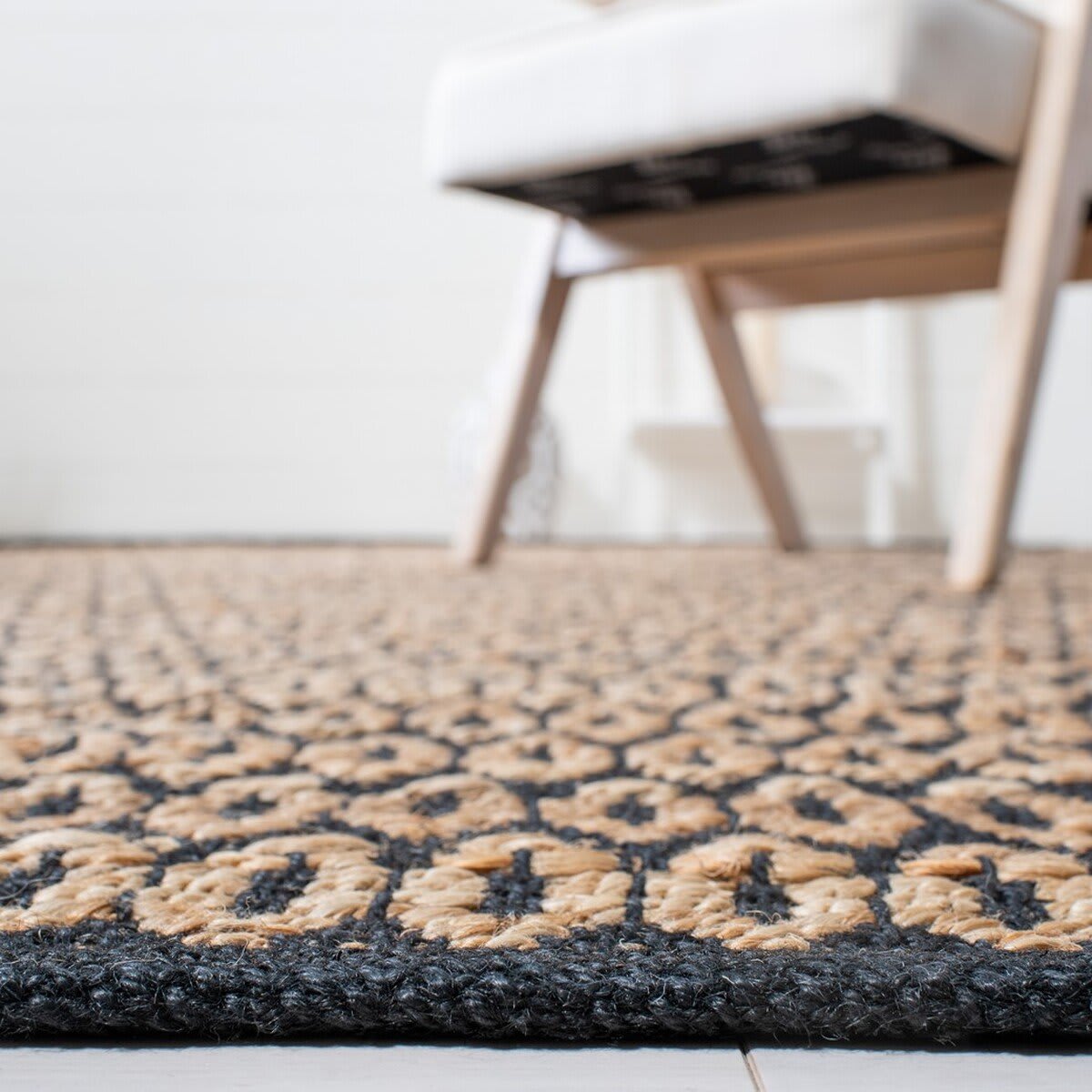 Safavieh Natural Fiber Nfb701Z Natural - Black Area Rug