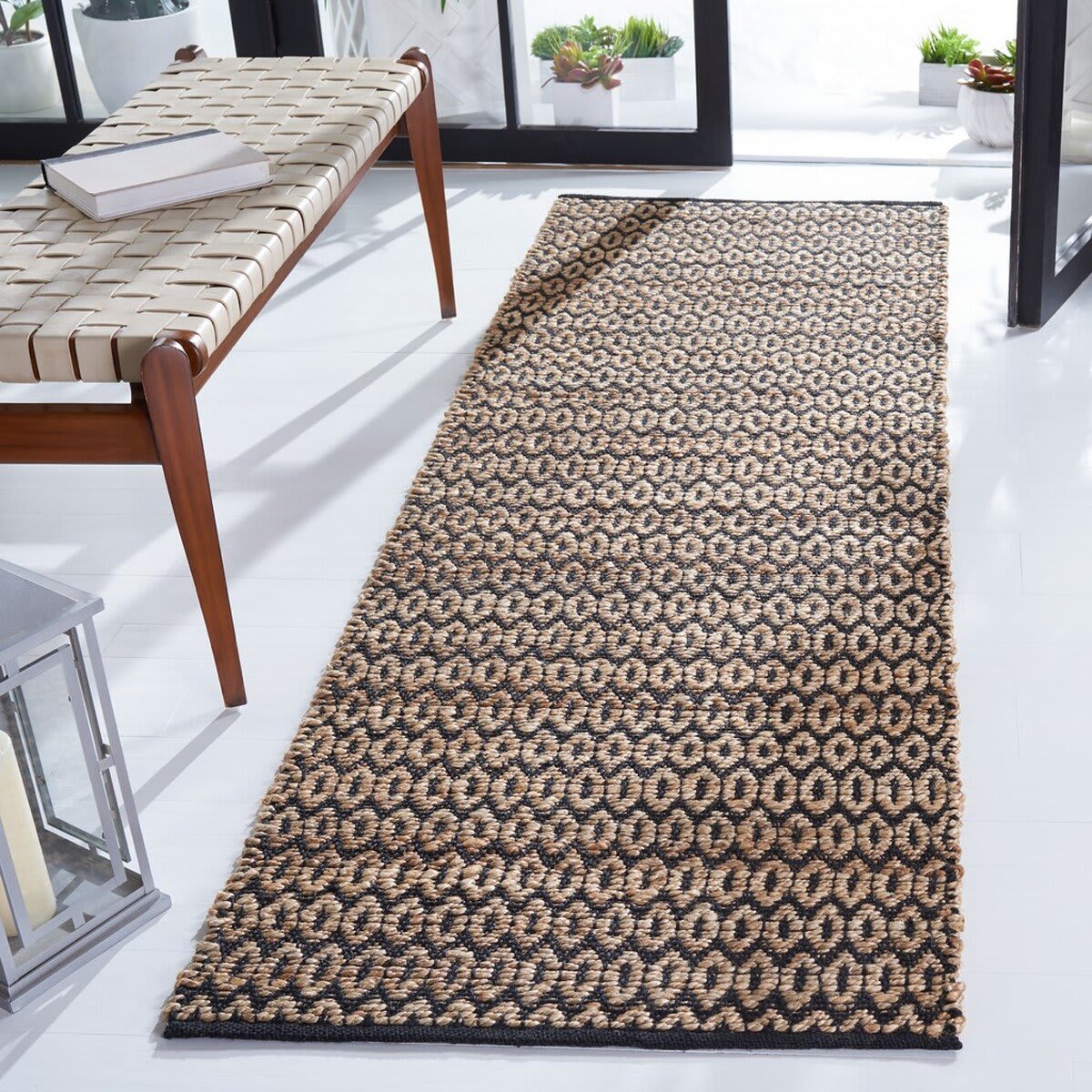 Safavieh Natural Fiber Nfb701Z Natural - Black Area Rug - Image 2