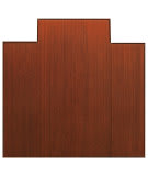 Anji Mountain Bamboo Chair Mat Tri-Fold Lip Dark Cherry Area Rug