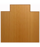 Anji Mountain Bamboo Chair Mat Tri-Fold Lip Natural Area Rug